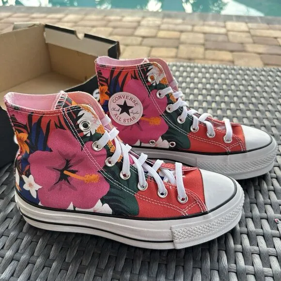 Converse CTAS Lift High Paradise Print Women's Shoes 563975C