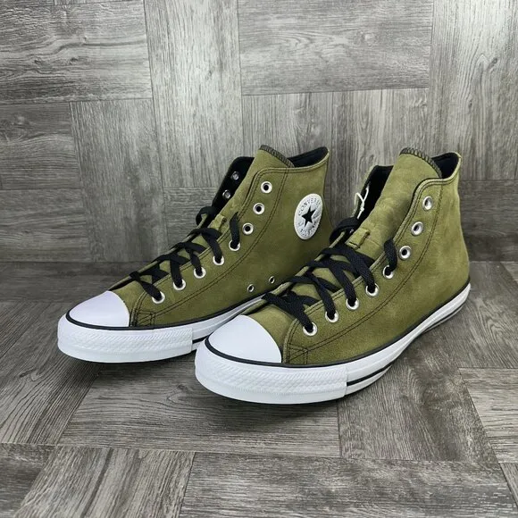 Converse CTAS Men's size 11.5 Olive Green Suede Hightop Shoes