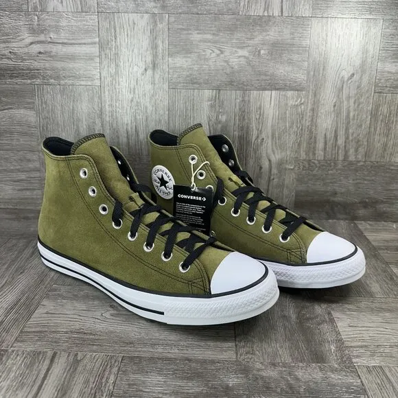 Converse CTAS Men's size 11.5 Olive Green Suede Hightop Shoes