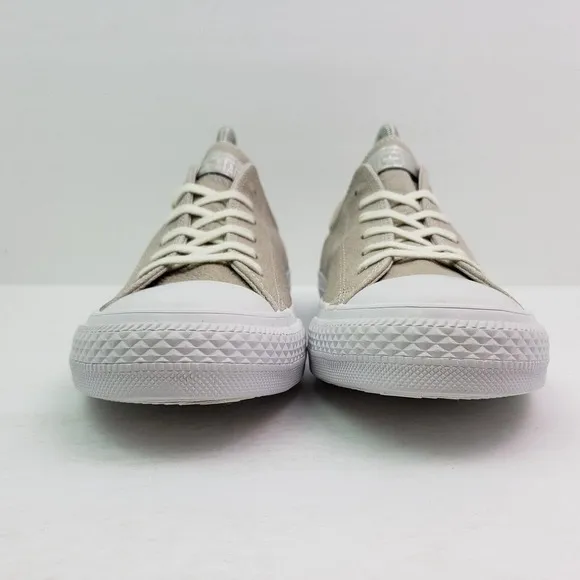 Converse CTAS Ox Womens Size 8 Pale Putty Silver White Low Sneaker Shoes 559884C