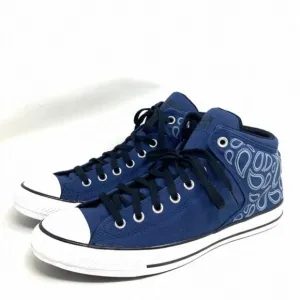 Converse Ctas Street Mid For Men Canvas Sneakers Navy A02822F Shoes Casual White