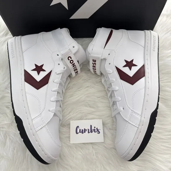 Converse Men's Pro Blaze V2 Mid Size 10 White Red Leather Athletic Casual Shoes