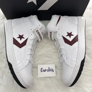 Converse Men's Pro Blaze V2 Mid Size 10 White Red Leather Athletic Casual Shoes