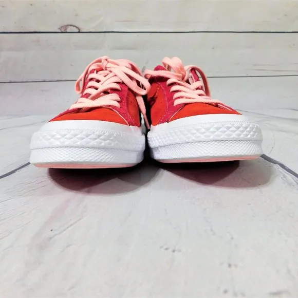 Converse One Star Coral/Pink Suede Rubber Sneaker