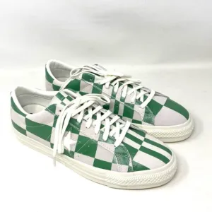 Converse One Star Low Top Suede Checker White Green Men’s Sneakers 172353C