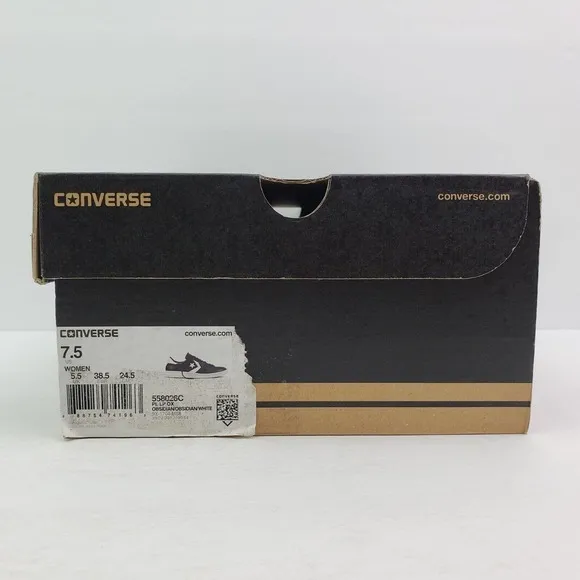 Converse One Star OX Womens Size 7.5 Obsidian Premium Leather Sneaker Shoes 5580