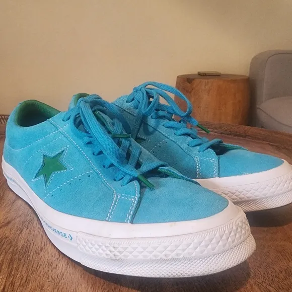 Converse One Star Suede OX Hawaiian Ocean Blue Green 159813C Sneakers Mens 10.5