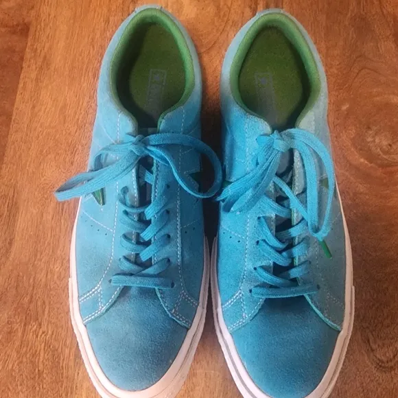 Converse One Star Suede OX Hawaiian Ocean Blue Green 159813C Sneakers Mens 10.5