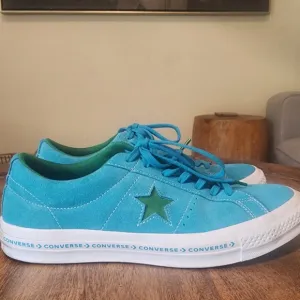 Converse One Star Suede OX Hawaiian Ocean Blue Green 159813C Sneakers Mens 10.5