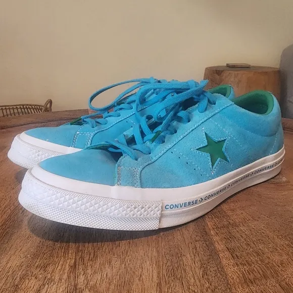Converse One Star Suede OX Hawaiian Ocean Blue Green 159813C Sneakers Mens 10.5