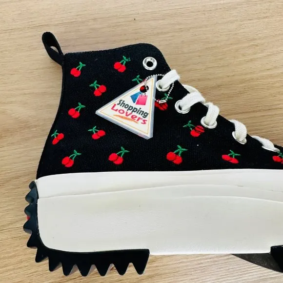 ⭐Converse Run Star Hike Platform Cherries Sz 7 Women's Shoes Embroidered A08113C