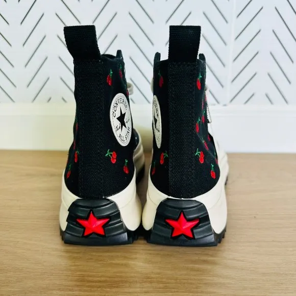 ⭐Converse Run Star Hike Platform Cherries Sz 7 Women's Shoes Embroidered A08113C