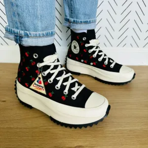 ⭐Converse Run Star Hike Platform Cherries Sz 7 Women's Shoes Embroidered A08113C