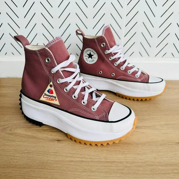 ⭐Converse Run Star Hike Platform High Sz 7.5 Women's Shoes Saddle/White A00852C