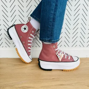 ⭐Converse Run Star Hike Platform High Sz 7.5 Women's Shoes Saddle/White A00852C