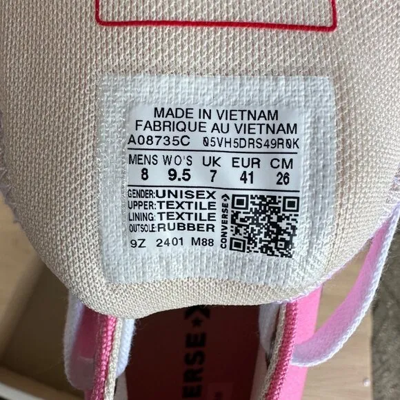 🤩Converse Size 8 Men's Shoes Run Star Hike Pop High Top Sneakers Pink A08735C🤩