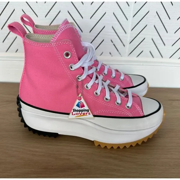 🤩Converse Size 8 Men's Shoes Run Star Hike Pop High Top Sneakers Pink A08735C🤩