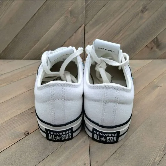 Converse Star Player 76 White‎ Ocean Drip Blue Casual Sneakers Womens Size 9.5