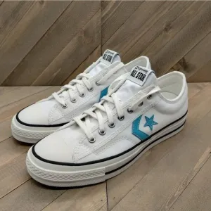 Converse Star Player 76 White‎ Ocean Drip Blue Casual Sneakers Womens Size 9.5