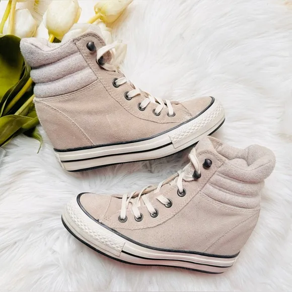 Converse Suede Wedge Sneakers