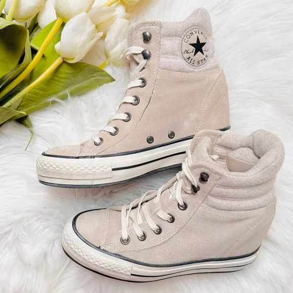 Converse Suede Wedge Sneakers