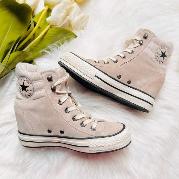 Converse Suede Wedge Sneakers