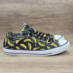 Converse X Andy Warhol Banana Bananas Men's Size 12 Black Leather Sneakers Shoes