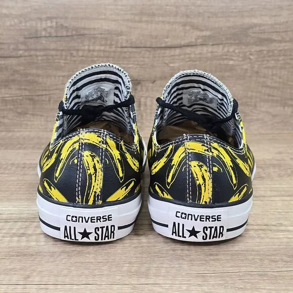 Converse X Andy Warhol Banana Bananas Men's Size 12 Black Leather Sneakers Shoes