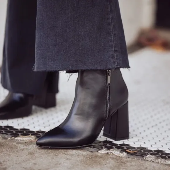 COPY - FORMENTINI Made In Italy Leather Pointy Boots Black | 39