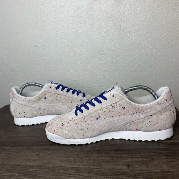 COPY - Mens Puma Roma Suede Classic Paint Splatter Sneakers Size 9