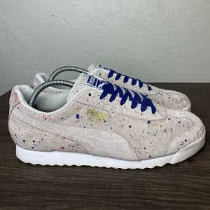COPY - Mens Puma Roma Suede Classic Paint Splatter Sneakers Size 9