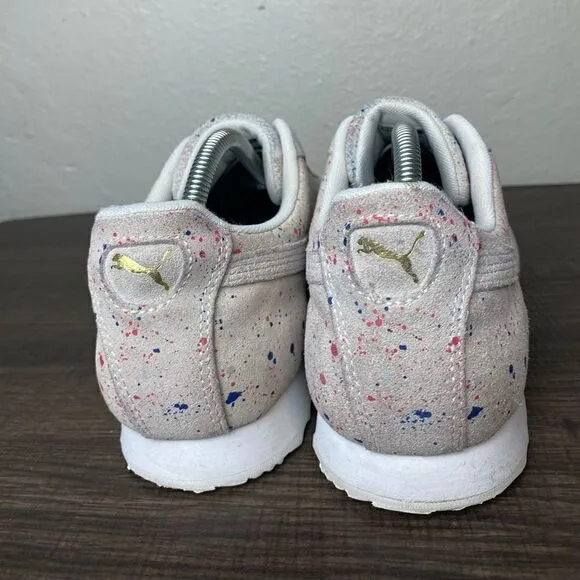 COPY - Mens Puma Roma Suede Classic Paint Splatter Sneakers Size 9