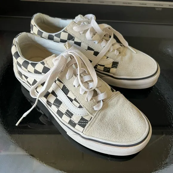 COPY - Vans old skool checkerboard sneakers unisex suede mens 5 womens 6.5 ex c…