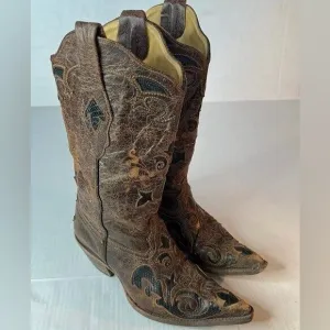 Corral Leather 7.5 M Western Boots