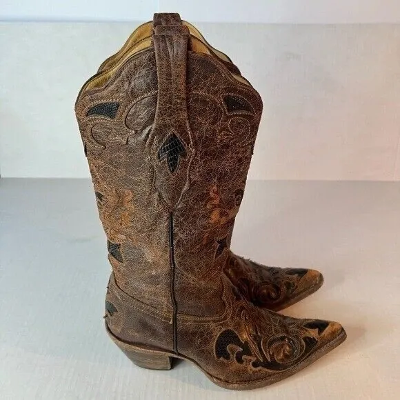 Corral Leather 7.5 M Western Boots