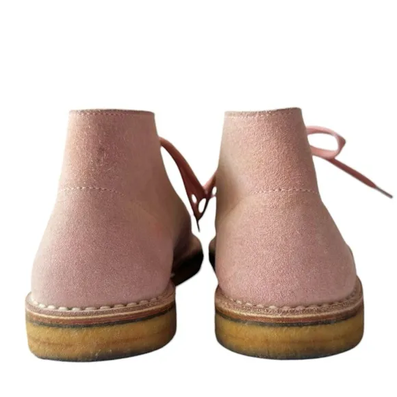 Corrine Handmade Italian Pink Suede Desert Boots | 38