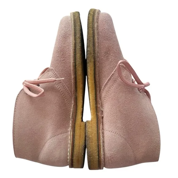 Corrine Handmade Italian Pink Suede Desert Boots | 38