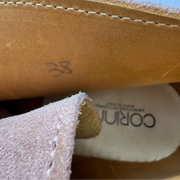 Corrine Handmade Italian Pink Suede Desert Boots | 38