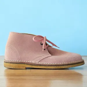 Corrine Handmade Italian Pink Suede Desert Boots | 38
