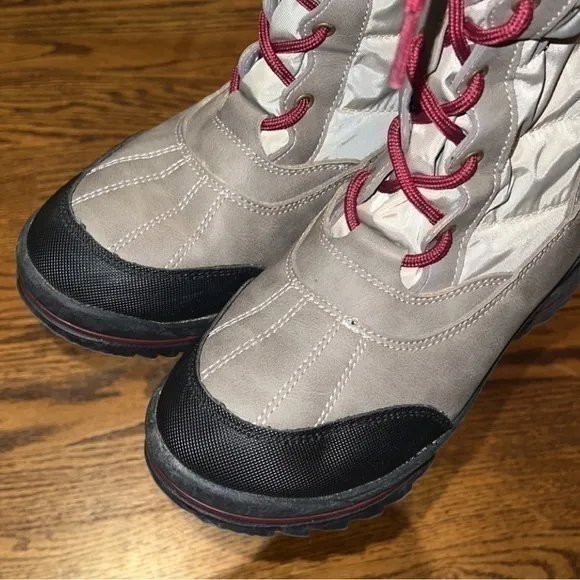 Cougar Canada Cream Beige Waterproof Lace-Up Tall Shaft Snow‎ Winter Boots 6