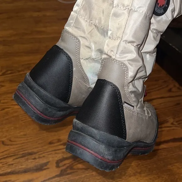 Cougar Canada Cream Beige Waterproof Lace-Up Tall Shaft Snow‎ Winter Boots 6