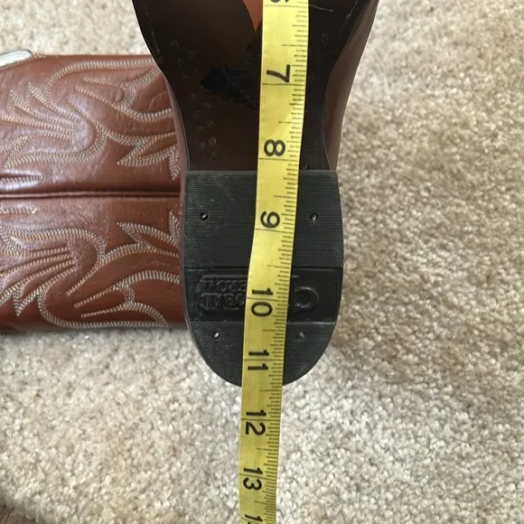 CRISTOBAL ROMERO  vtg Leather Western Cowboy brown handmade boots sz 9 NWT