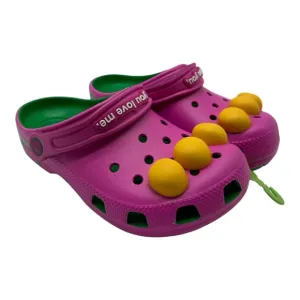 Crocs Barney Classic Clogs KIDS Size C 13 Slip On Shoes I Love You You Love Me