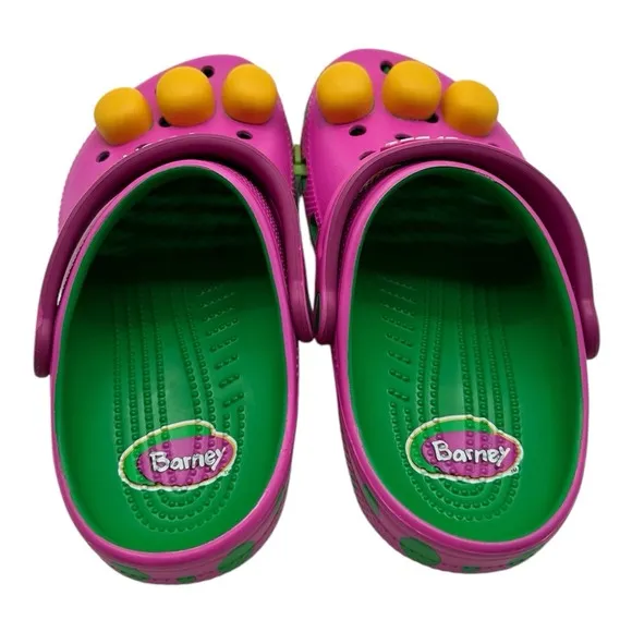 Crocs Barney Classic Clogs KIDS Size C 13 Slip On Shoes I Love You You Love Me