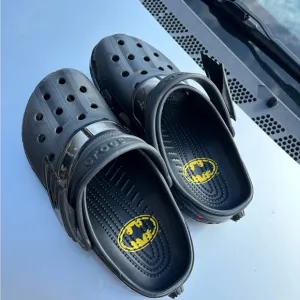 CROCS Black and Yellow Water Shoes Batman Design