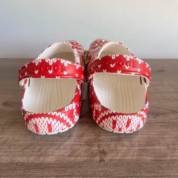 CROCS Classic Holiday Sweater Unisex Clog Size 10 or 8