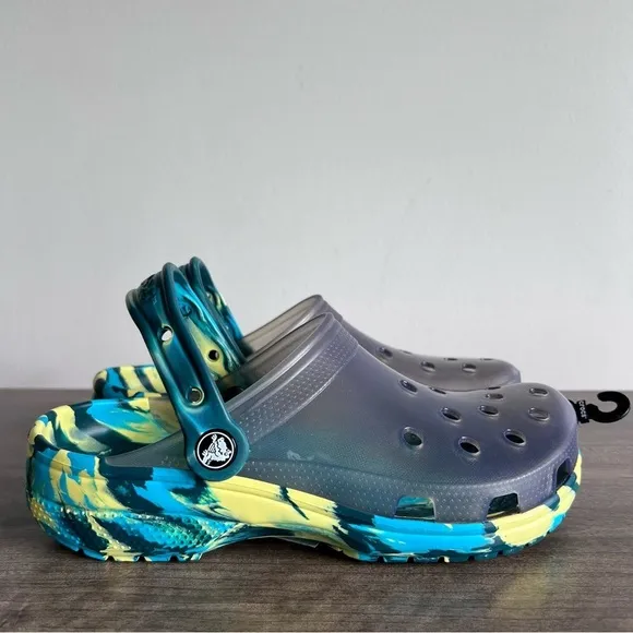 Crocs Classic Iconic Translucent Marbled Unisex Clog Size 6 or 8 #B1871