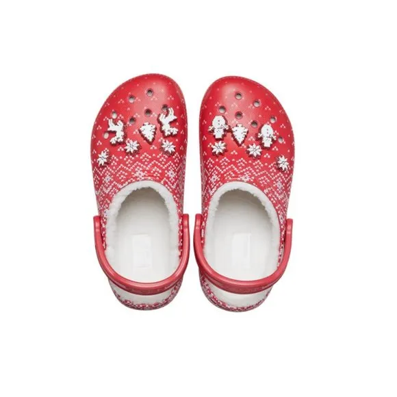 Crocs Classic‎ Lined Holiday Clogs, Christmas Shoes, Ugly Sweater, Women 8/Men 6