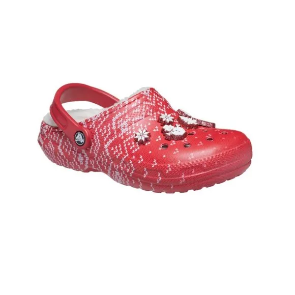 Crocs Classic‎ Lined Holiday Clogs, Christmas Shoes, Ugly Sweater, Women 8/Men 6