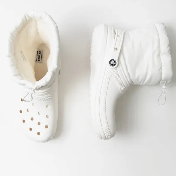 Crocs Classic Lined Neo Puff White BootMens Size 13